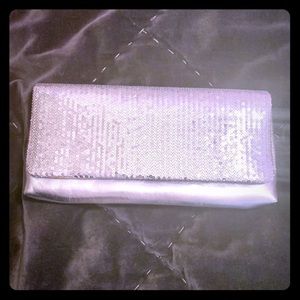 Sequin clutch with optional strap